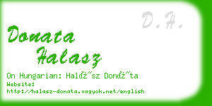 donata halasz business card